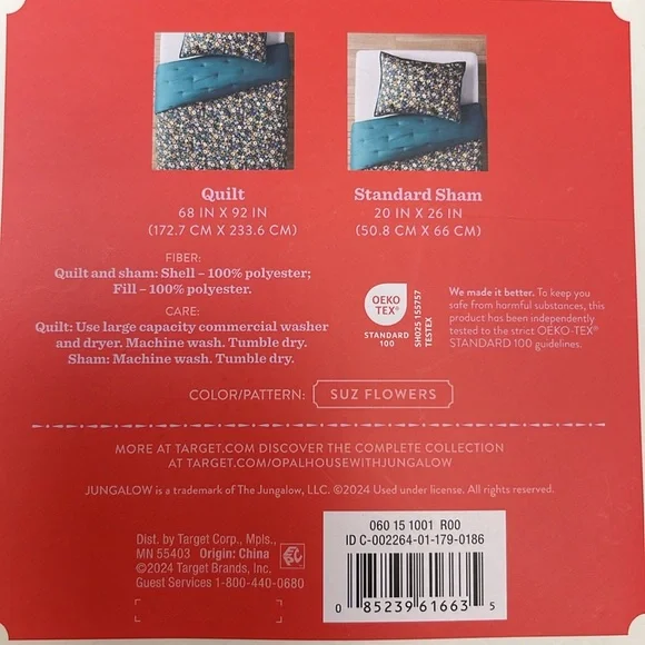 Opal House  jungalow 68 in x 92 in Twin/ XL Twin quilt set - Picture 4 of 6